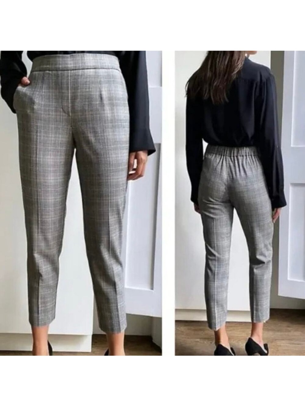Aritzia Babaton Conan Plaid Crop Pants Size Small
